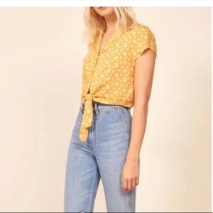 Reformation mahalo top, size XS